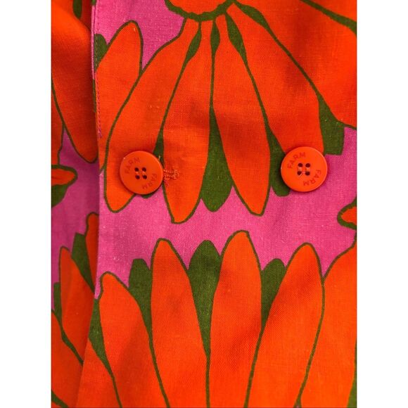 NWOT FARM RIO  Copacabana Notched-Lapel Linen-Blend Blazer, XL $268 - Picture 8 of 12